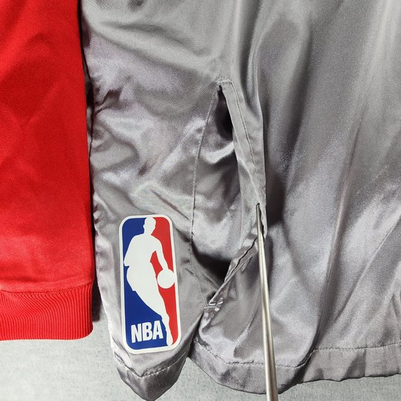 VTG Los Angeles Clippers Jacket Mens Large Silver Red NBA Court Warm Up Adidas - Picture 8 of 16